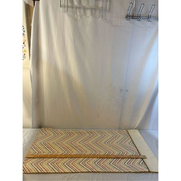 2 State Pride King pillowcase stripes retro 70's cream/red/brown 39x19" (minor d - Picture 3 of 5